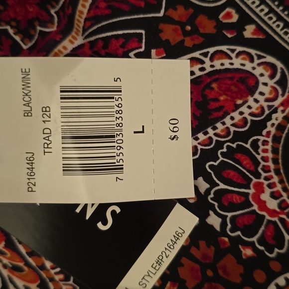 PERCEPTIONS NEW YORK BRAND WOMEN'S BLACK & RED SHORT SLEEVES DRESS SIZE LARGE - Picture 15 of 15